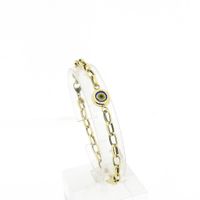 Gold Anchor-Link Bracelet with Nazar Eye