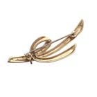 Image 4 of Gold brooch with diamond; 0.045 ct.