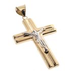 Image 5 of Two-tone gold pendant of a cross with corpus