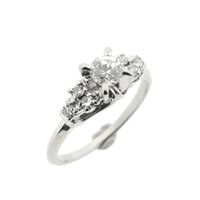 White gold engagement ring with diamond | 0.48 ct.