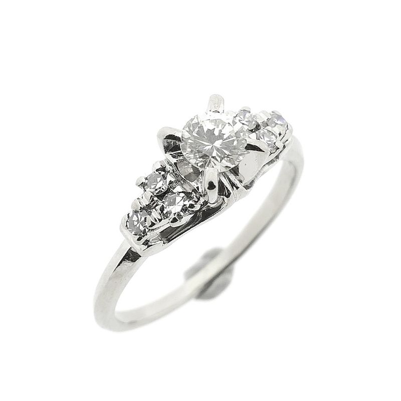 Image 1 of White gold engagement ring with diamond | 0.48 ct.