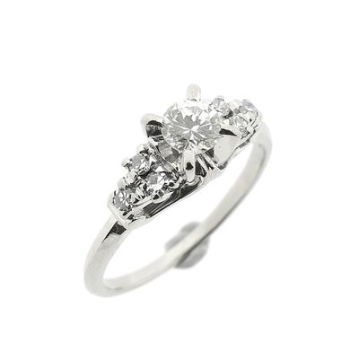 White gold engagement ring with diamond | 0.48 ct. Image 1 of White gold engagement ring with diamond | 0.48 ct.