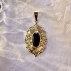 Image 8 of Vintage gold pendant with garnet.