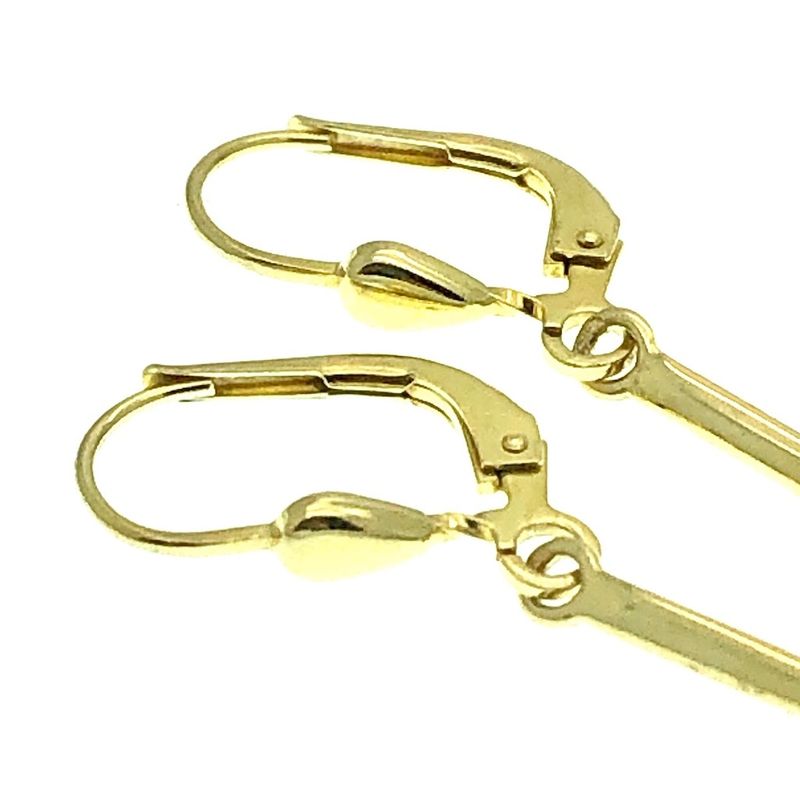 Image 3 of Two-tone gold fantasy earrings with 0.02 ct diamond.