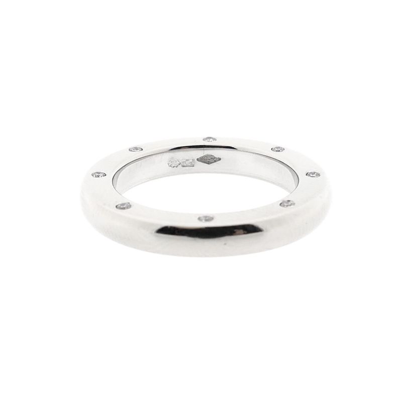 Image 5 of White gold ring with diamonds; 0.08 ct.