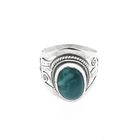 Image 3 of Silver Bohemian Ring with Turquoise