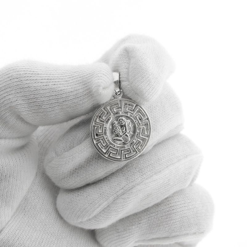 Image 4 of Silver pendant of the Virgo zodiac sign