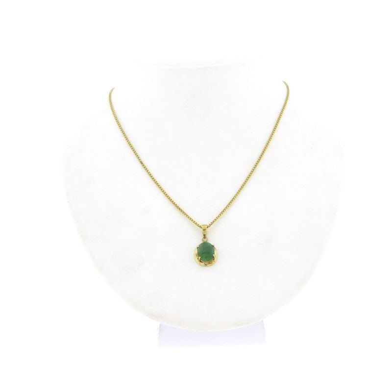 Image 7 of Gold pendant with jade