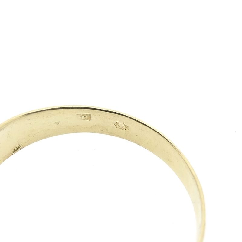 Image 7 of Gold solitaire ring with zirconia