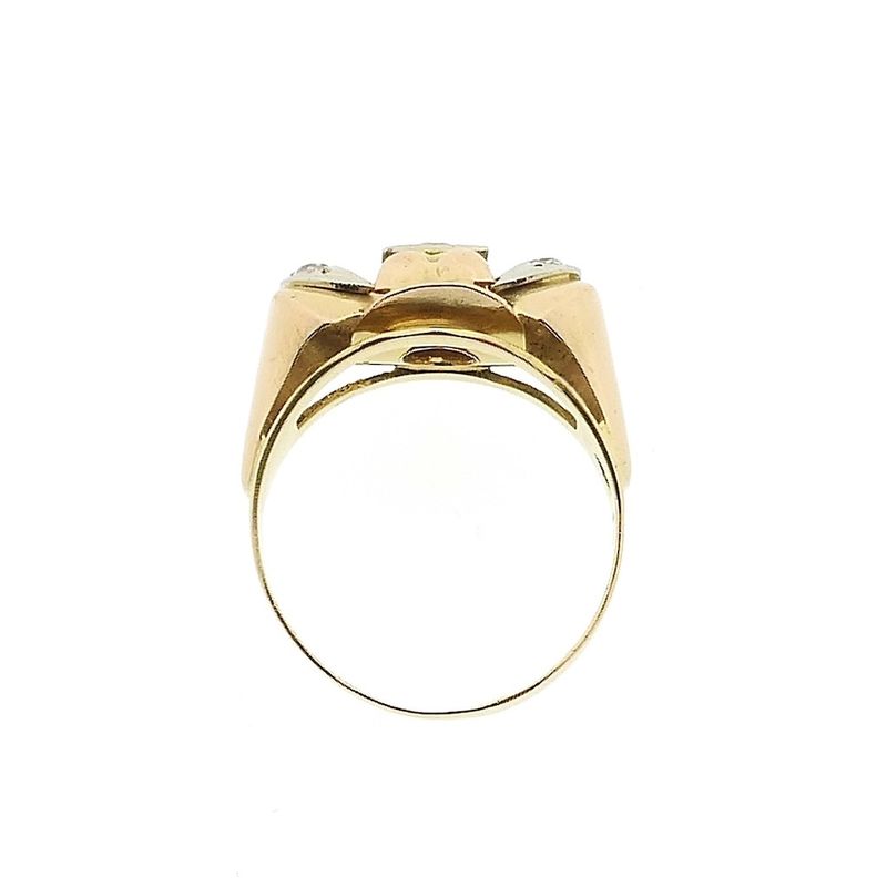 Image 5 of 18 carat bicolor gold ring with zirconia
