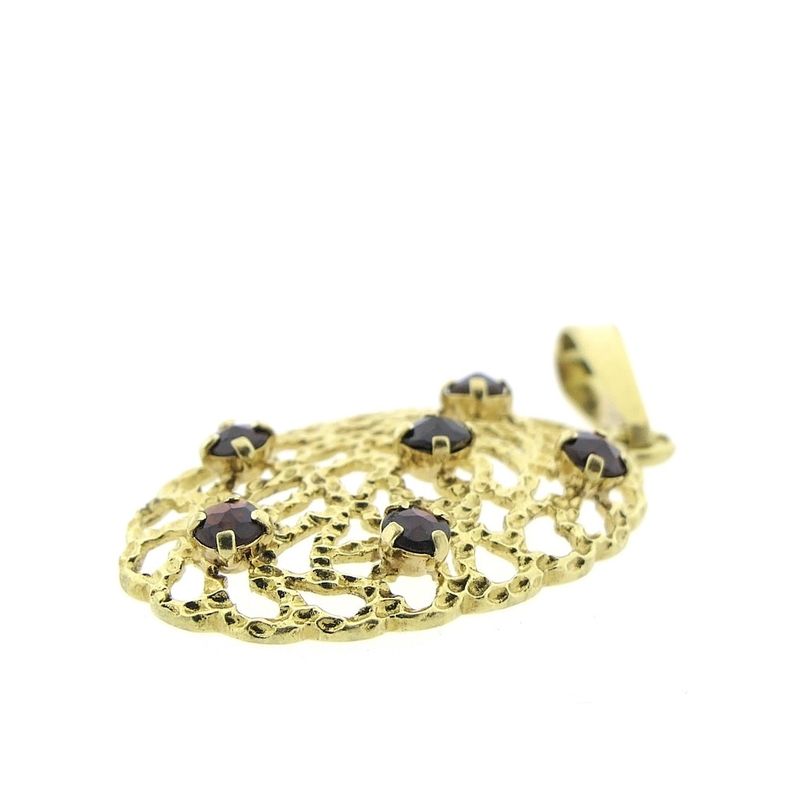 Image 3 of Vintage gold pendant with garnet