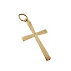 Image 2 of Gold pendant of a cross; Partly matted