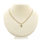 Image 6 of Two-tone minimalist pendant with diamond | 0.015 ct.