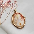 Image 2 of Vintage gold pendant with cameo