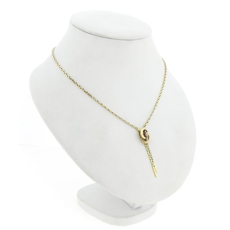 Image 3 of Gold Cardano Necklace with Diamond