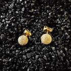 Image 2 of Gold stud earrings with diamond studs
