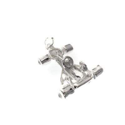 Silver charm of a racing car Image 2 of Silver charm of a racing car