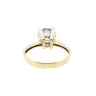 Image 4 of Gold Engagement Ring with Zirconia; 14 Karat; Size 16.5