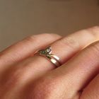 Image 6 of Two-tone gold ring with diamond; 0.02 ct.