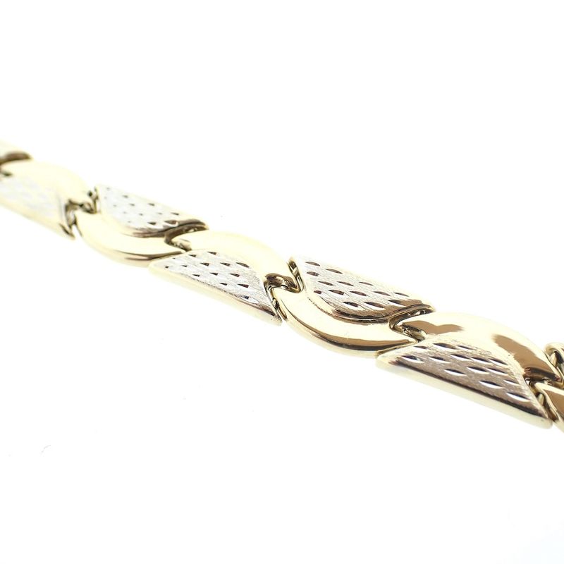 Image 5 of Two-tone gold bracelet with fantasy links | 19.5 cm