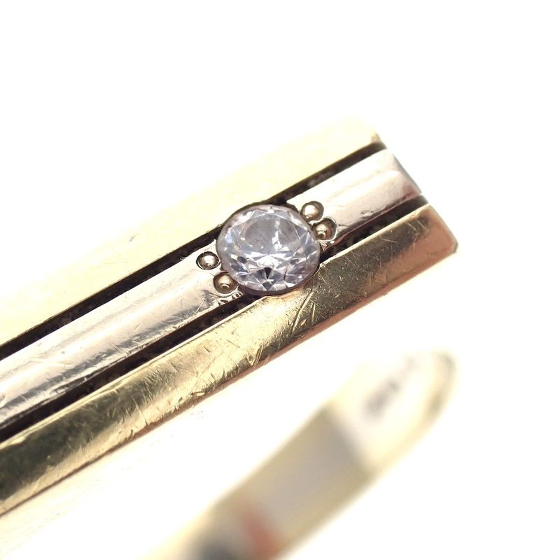 Image 3 of Two-tone gold ring set with zirconia