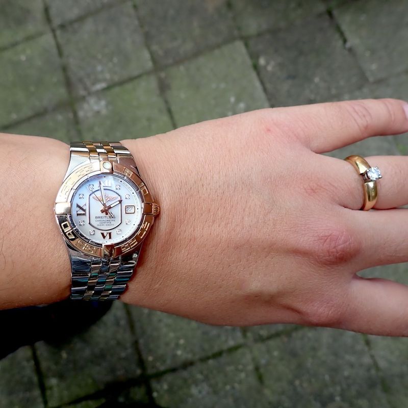 Image 13 of Breitling Galactic 'Mother of Pearl'; Women's watch with diamonds