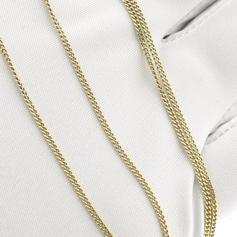 Image 7 of Gold gourmet link chain | 51 cm
