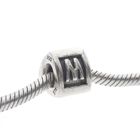 Image 2 of Pandora charm; Silver; Letter charm M