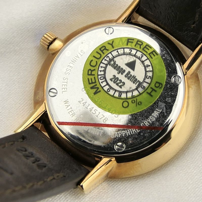 Image 13 of Movado Ulta Slim; Gold-plated women's watch with white dial; 0607096