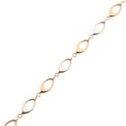 Afbeelding 8 van Bicolor gouden fantasie schakelarmband | 19 cm