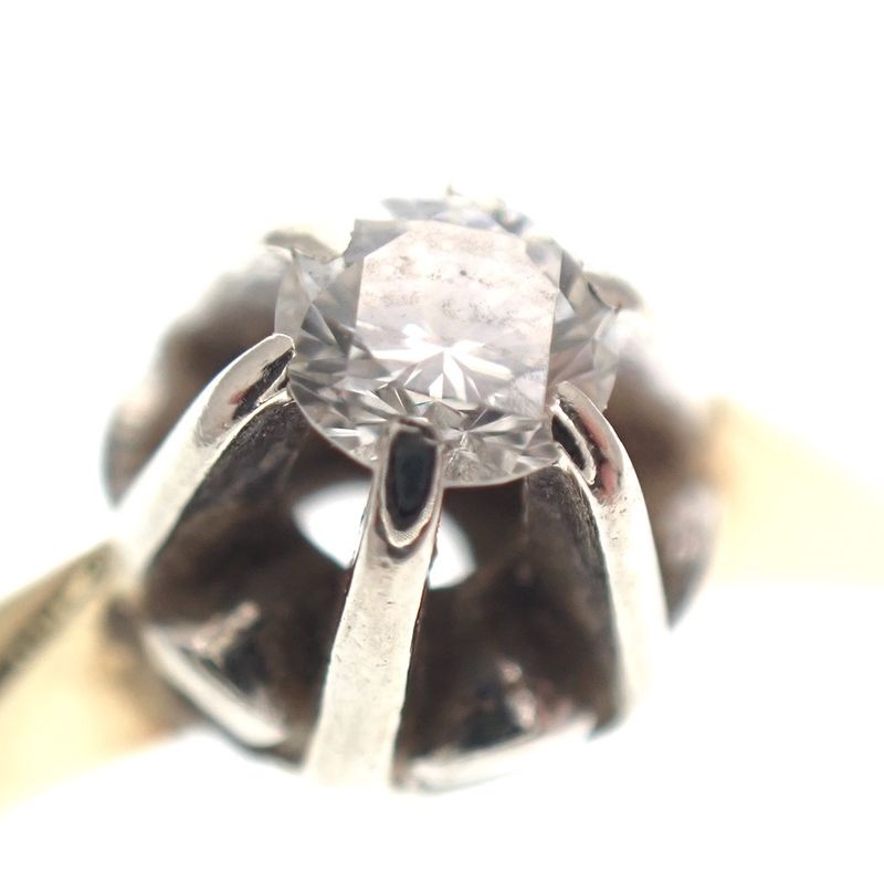 Image 3 of Gold solitaire ring with diamond 0.07 ct.