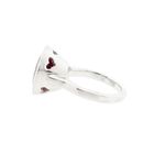 Image 6 of Silver ring with synthetic ruby.