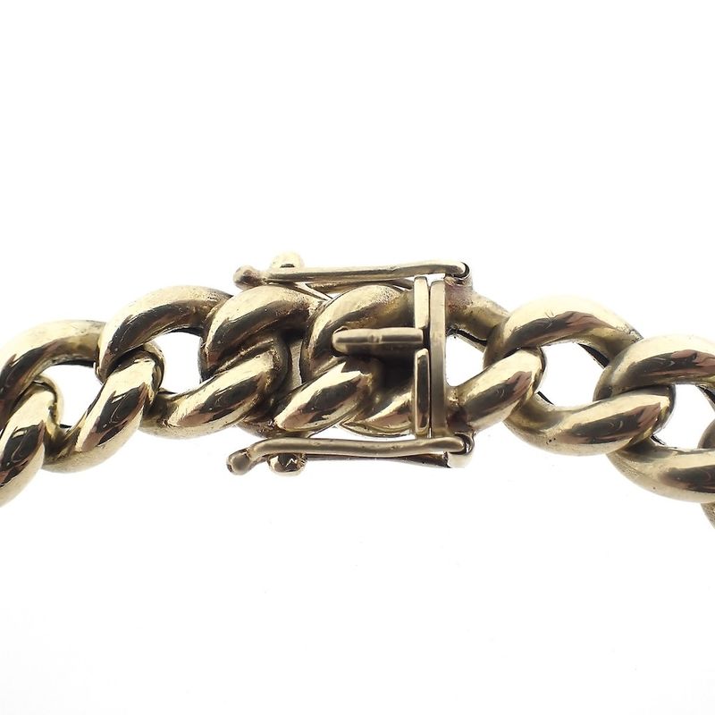Image 7 of Gold gourmet link bracelet | 21.5 cm