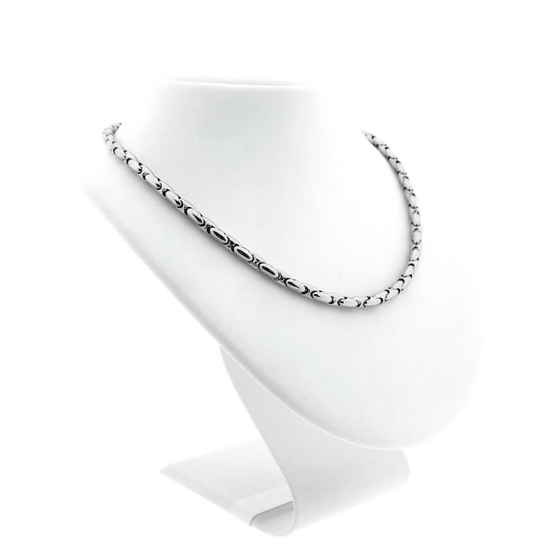 Image 9 of 18K white gold fantasy link chain | 43.5 cm | Chimento
