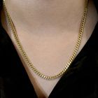 Image 8 of Gold flat gourmet link chain