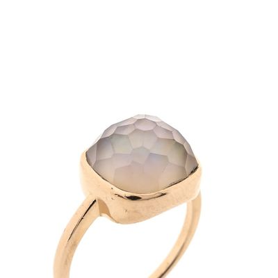 Rose gold ring with moonstone Image 2 of Rose gold ring with moonstone