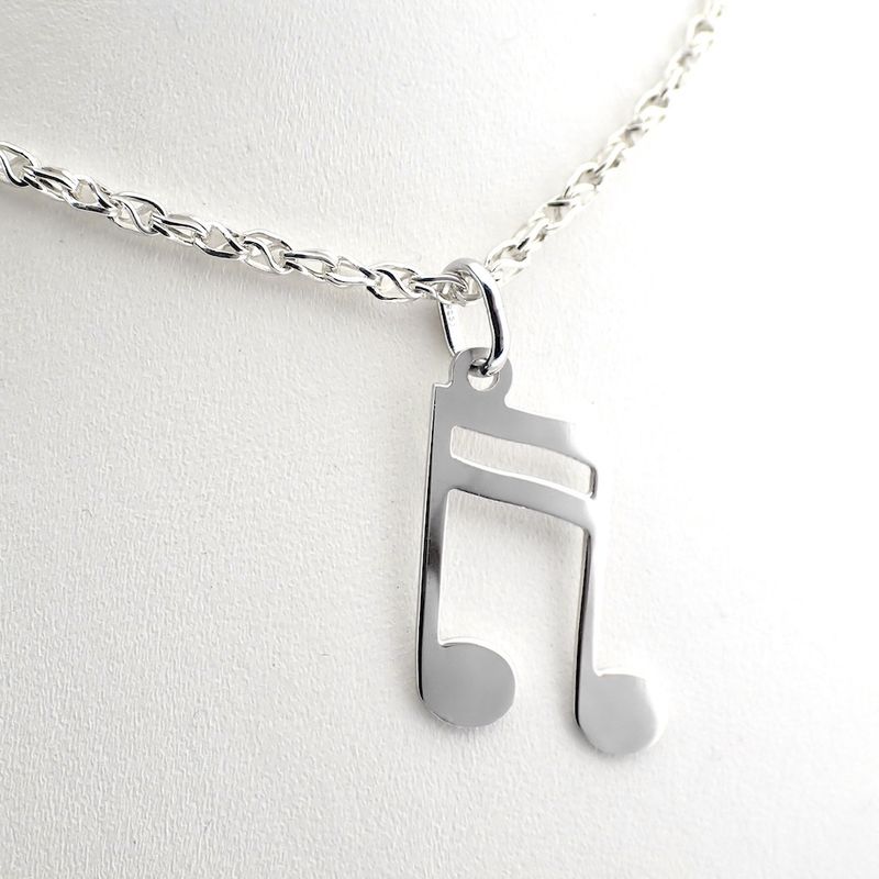 Image 2 of Silver pendant; Musical note
