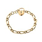 Image 4 of 9 carat fantasy link bracelet with heart clasp