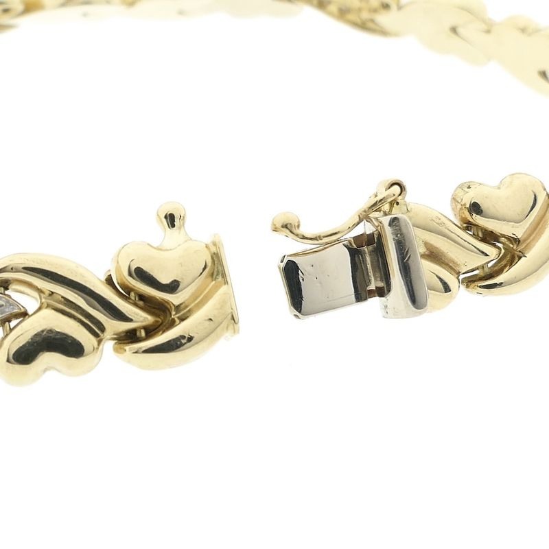 Image 6 of Gold fantasy link bracelet with zirconia