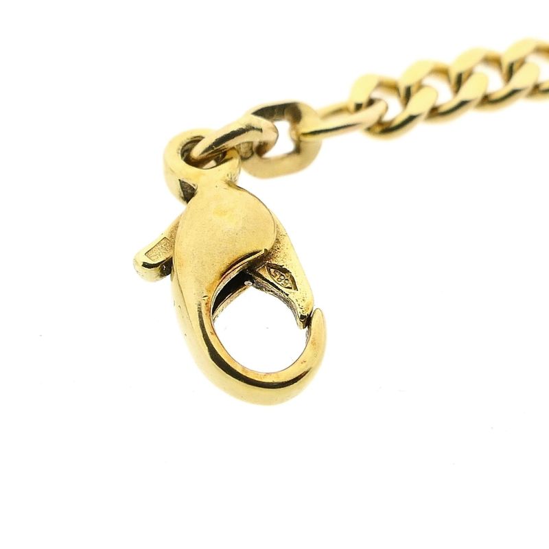 Afbeelding 4 van Gouden gourmetschakel ketting met wiebertjes | 81 cm