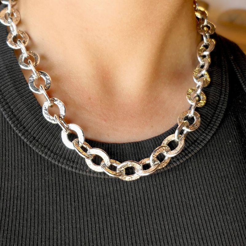 Image 11 of Silver fantasy link chain.