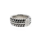 Afbeelding 4 van Zilveren Buddha to Buddha Chain Textuur Ring