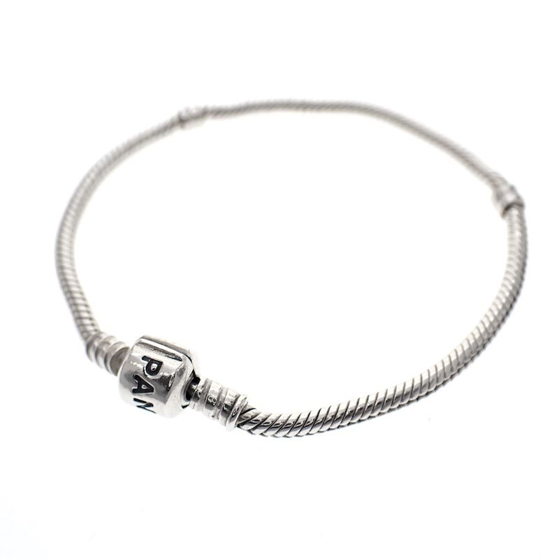 Image 1 of Pandora bracelet; Silver; Snake Chain | 19 cm