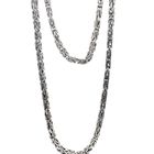 Image 5 of 18-karat white gold king's chain; Byzantine link | 103 cm
