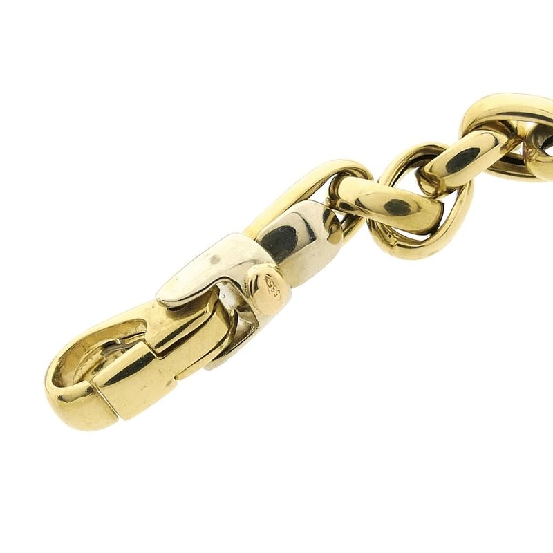Image 5 of Two-tone gold anchor link necklace