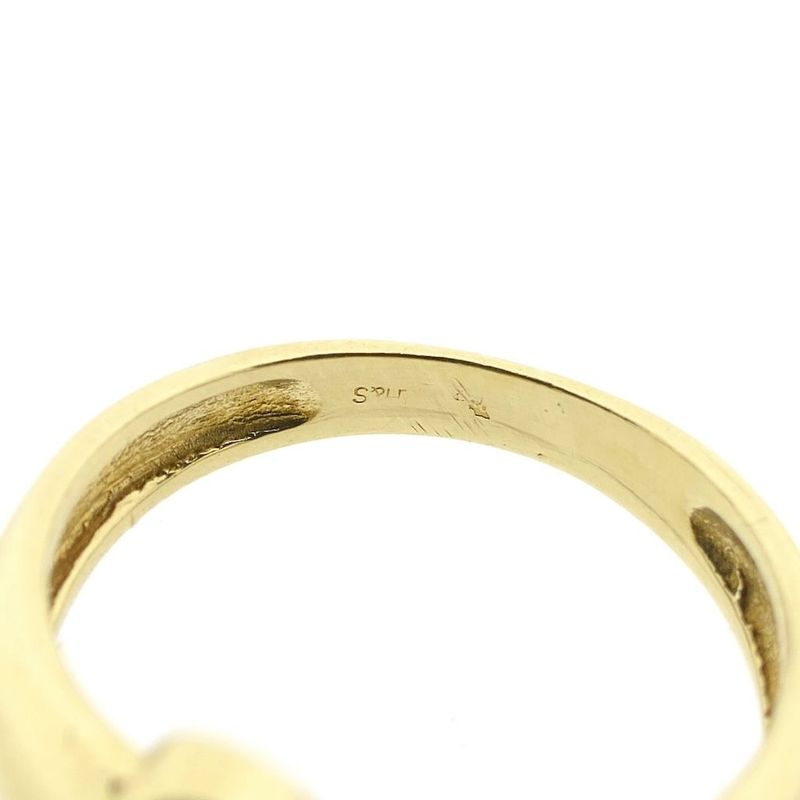 Image 8 of Gold ring with ruby and diamond; 0.02 ct.