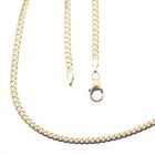 Image 1 of Gold flat gourmet link chain | 46 cm