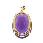Image 4 of 18 carat gold pendant with large amethyst.