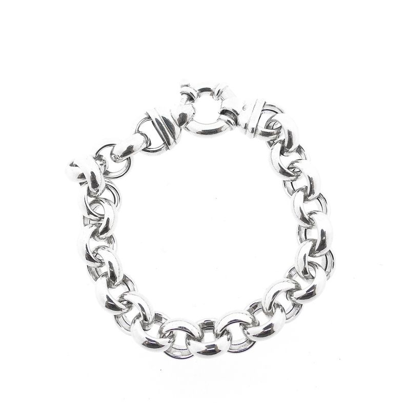Image 3 of Silver robust jasseron link bracelet | 19.5 cm