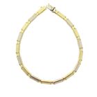 Image 2 of Two-tone gold matte link bracelet